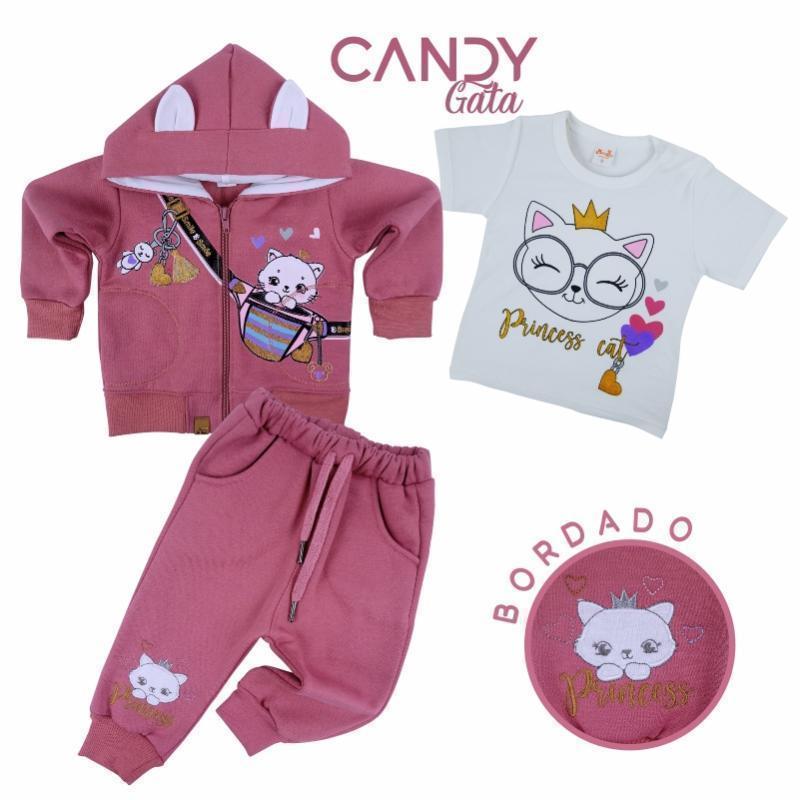 Conjunto de niña bebe CANDY GATA